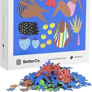 BetterCo. Happy Red Rainbow Jigsaw Puzzle - 1000 Pieces  - SEALED BOX.